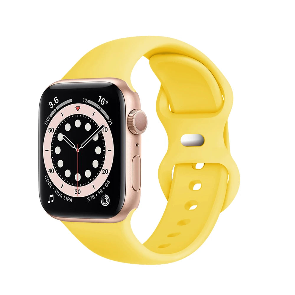 Silicone Strap for Apple Watch Band Ultra 49mm 45/44/42mm Watchbands 41/40mm iwatch Rubber Sport Bracelet on iWatch Series 76543