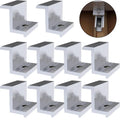 10Pcs Aluminum Alloy PV End Clamps Solar Photovoltaic Brackets For Solar Module Panel Racking Mounts Accessories