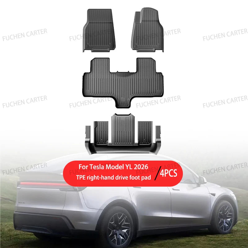 Car Floor Mats for Tesla NEW Model YL 2026 Car Four Seasons Waterproof Non-slip Floor Mat Trunk Mat TPE Special Car Accessories