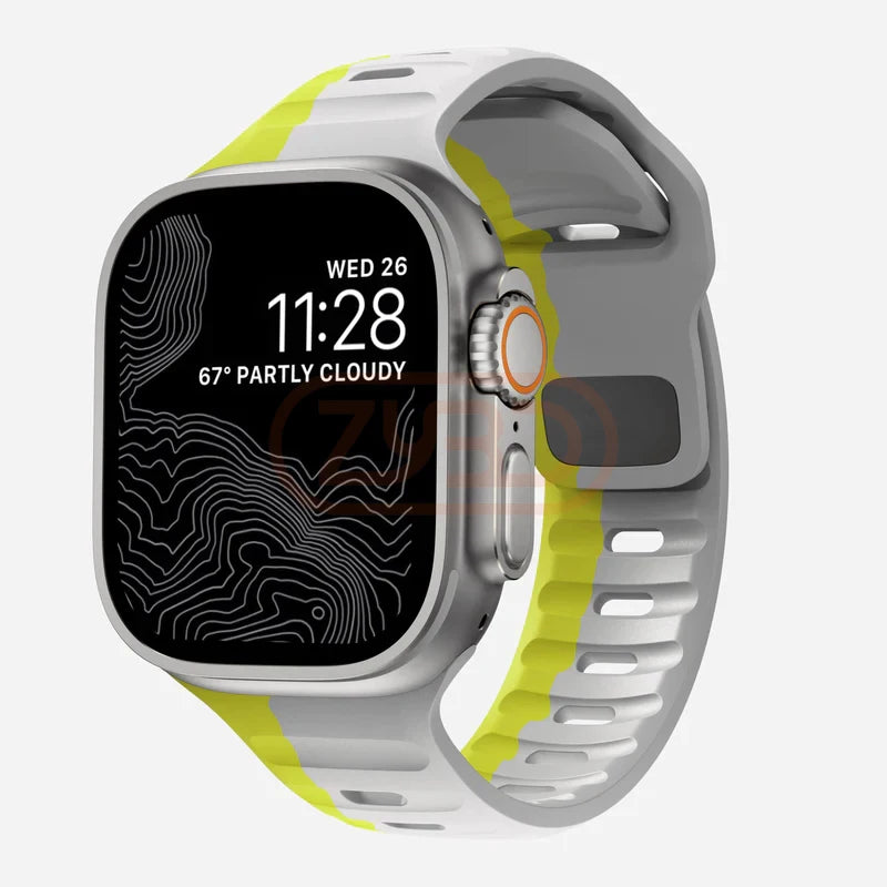 Sport Band For Apple Watch Ultra 9 8 7 6 SE 5 Soft Silicone Lightweight Bracelet Strap For iWatch 38MM 40MM 42MM 44MM 45MM 49MM