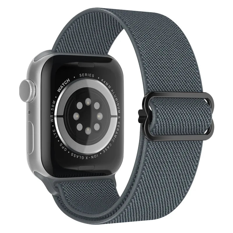 Scrunchie Strap for Apple watch Ultra 49mm band 45mm 44/46mm 41mm Adjustable Nylon Loop bracelet iWatch serie se 6 7 8 9 10 11