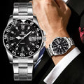 Round Quartz Calendar Watch – Four Colors