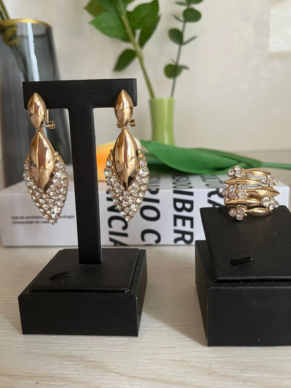 african women fashion coral beads jewlery set Luxury Dubai style Plated 4pcs Necklace Earrings Ring Bracelet party gift