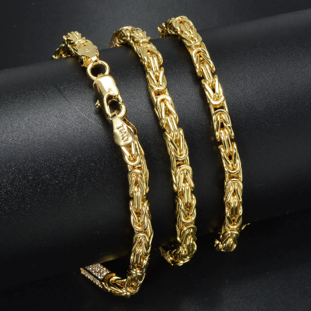 1PC Hot Selling Men's Women's Necklace 5mm Wide Square Hip-Hop Chain Inlaid Exquisite Shiny Zircon Suitable Daily Party Gifts