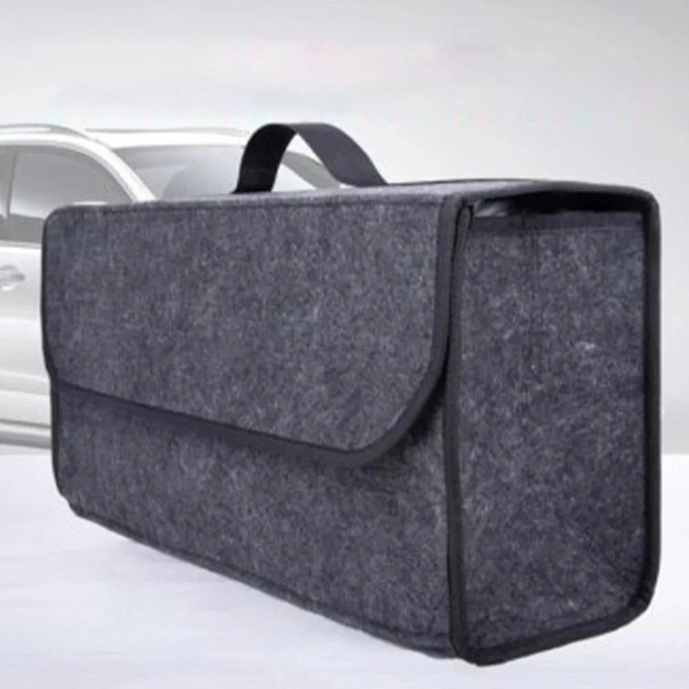 KKJOY Large anti Slip Car Trunk Organizer with Compartments for Boot Storage Tool and Accessory Keeping Use