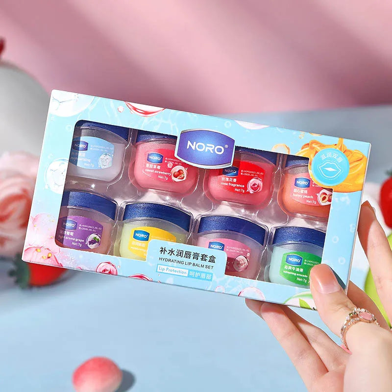 4/6/8pcs Fruit Series Lip Balm Set Moisturizing Hydrating Non-sticky Anti-Cracked Lip Mask Lip Balm for Lips Care