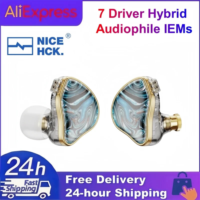 NICEHCK NX7MK4 MK4 7 Driver Units HIFI In-Ear Wired Earphones Hybrid Audiophile IEMs with Replaceable Tuning Filters