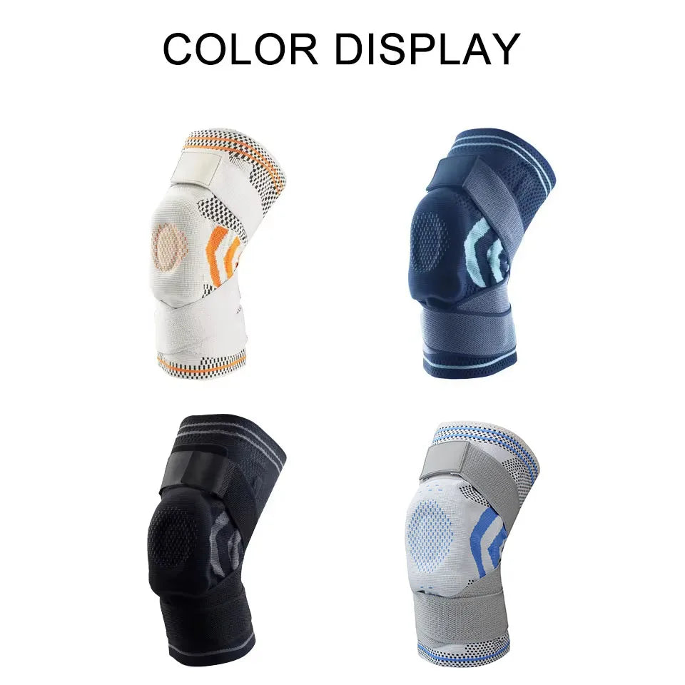 1Pcs Professional Knee Brace Compression Knee Sleeve with Patella Gel Pad&Side Stabilizers Knee Support Bandage for Pain Relief