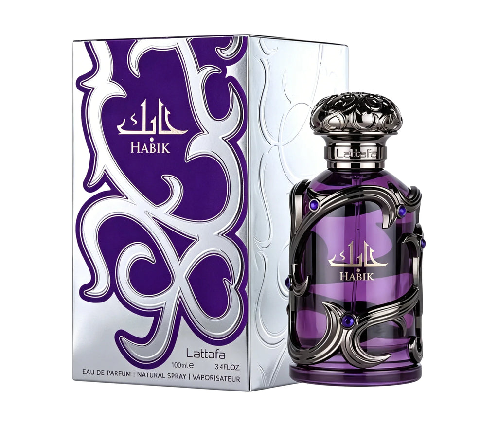 Lattafa Habik – Spicy, Aromatic, Woody, Musky – Eau de Parfum Spray Long-Lasting Fragrance for Men, 3.4 Ounce / 100 ml