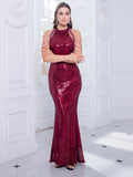 Romagic Elegant Off Shoulder Beading O Neck Sequin Evening Dress Long Women Prom Gown White Wedding Party Dresses 2025