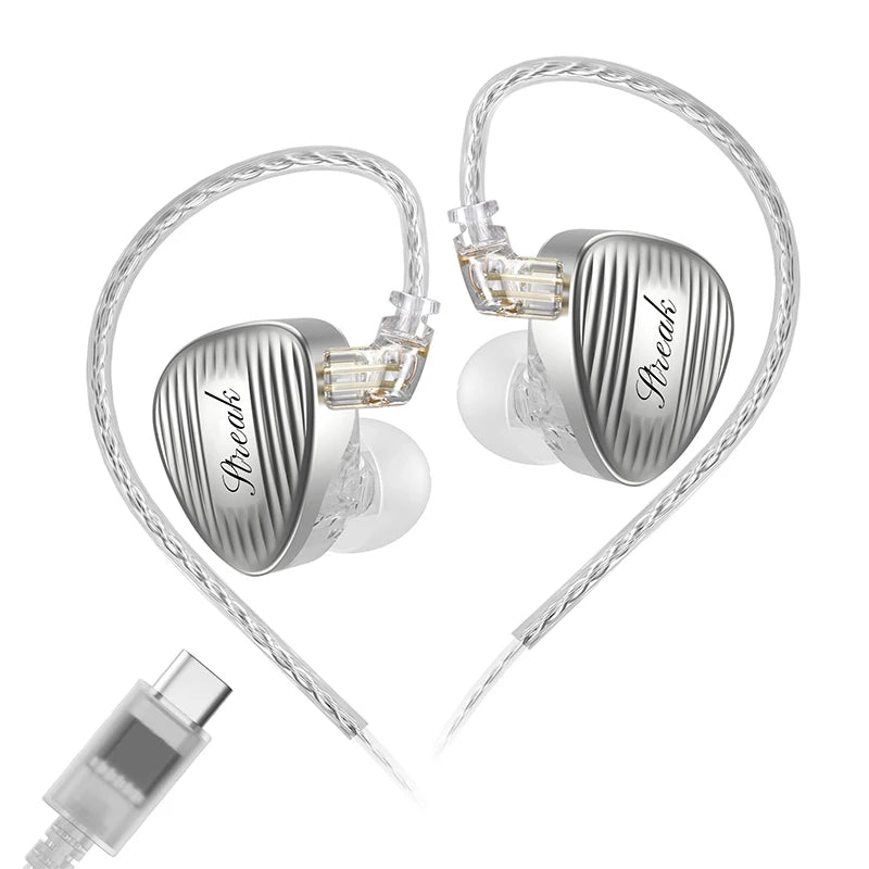 GK Streak Hi-Fi In-Ear Monitors KUN  Dynamic + Micro Planar Dual-Driver Earphones with Detachable Cable GK-KUNTEN Upgraded