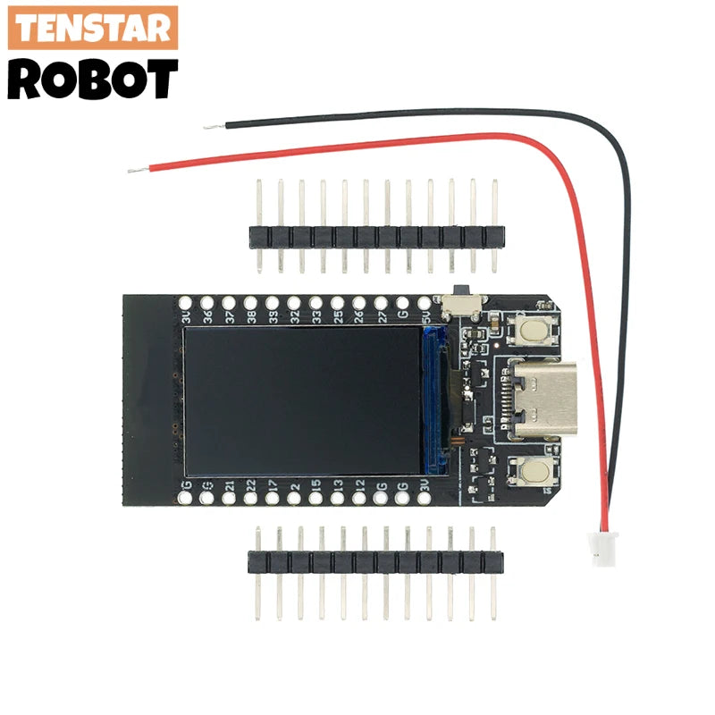 TENSTAR T-Display ESP32-D0WD CH9102 Chip 16MB WiFi And Bluetooth-Compatible Module Development Board 1.14 Inch LCD Control