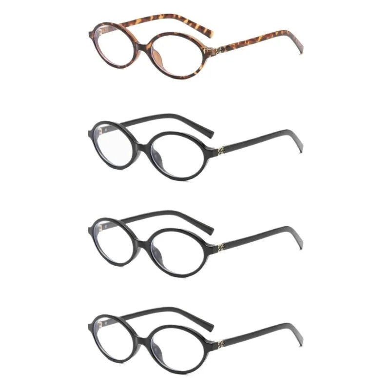 Y2K Oval Anti Blue Light Blocking Glasses Women's Clear Anti Radiation Filter Glasses Anti Radiation Eyeglass