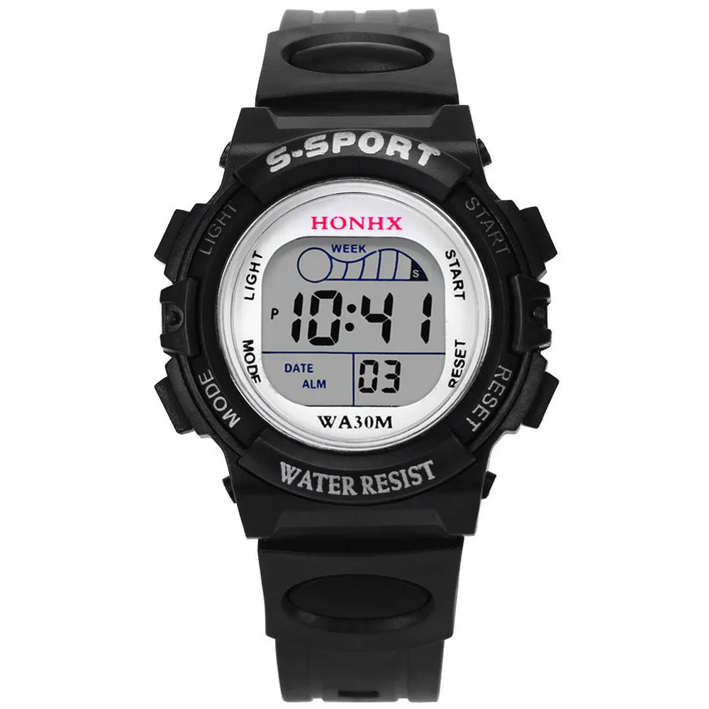 Waterproof Children Boys Digital LED Sports Watch Kids Alarm Date Watch Gift Children Casual Watches Bracelet