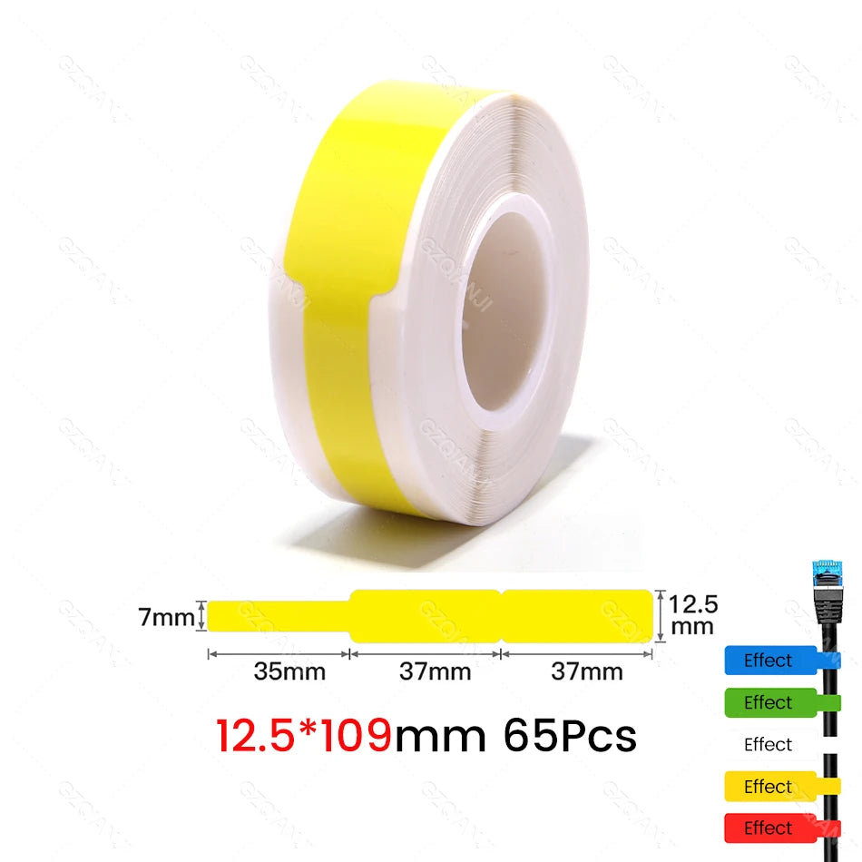 NIIMBOT Sticker Self-adhesive Label Thermal Papers for D11 D101 D110 Mini Printer White Colorful Waterproof Cable Tape Rolls