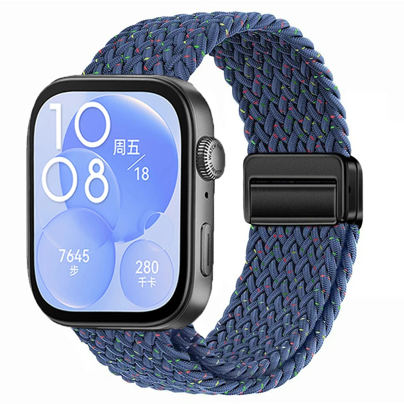 Magnetic Buckle Strap for Huawei Watch Fit 3/4/4 Pro Nylon Loop Bracelet Correa for Huawei Watch Fit 5/Fit 5 Pro Smart Wristband