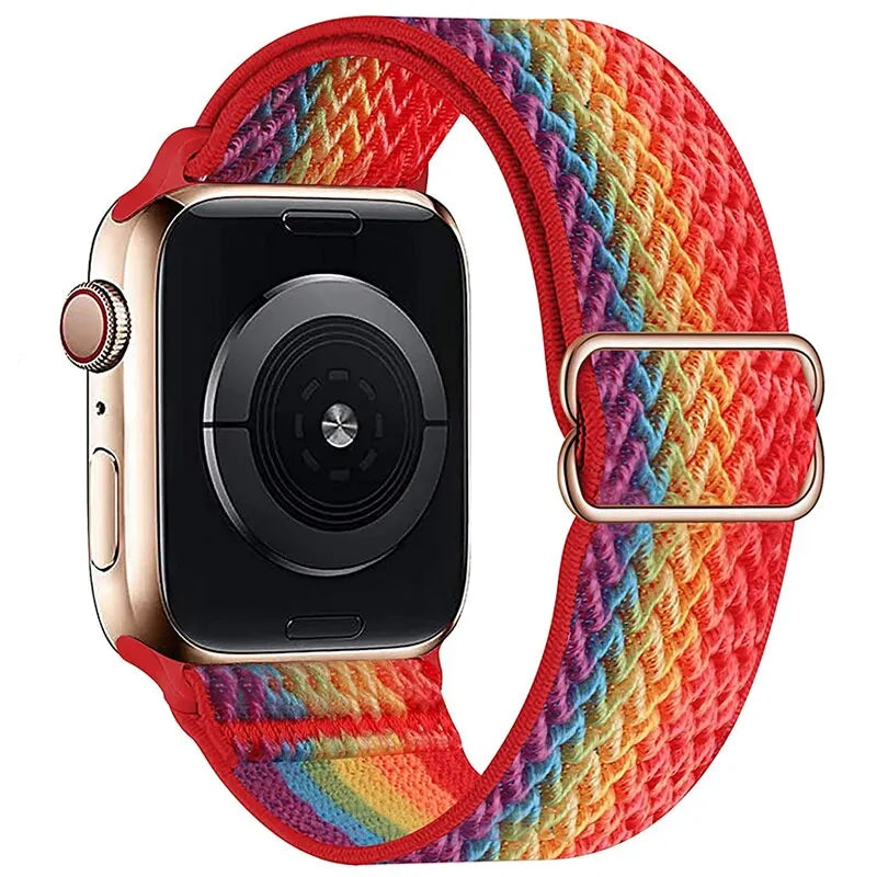 Scrunchie Strap for Apple watch Ultra 49mm band 45mm 44/46mm 41mm Adjustable Nylon Loop bracelet iWatch serie se 6 7 8 9 10 11