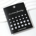 12 Pairs Of Luxurious, Simple, Shiny, And Caring Zirconia Decorative Earrings Are Suitable For Gifts To Parties,And Couples