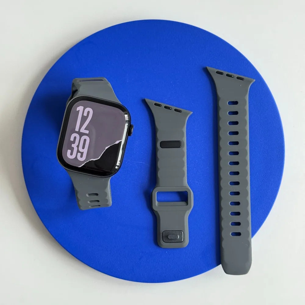 Silicone Sport Strap For Apple Watch Band Ultra 49mm 40mm 41mm 44mm 45mm 46mm correa bracelet iwatch Series 12 11 10 9 8 7 6  se