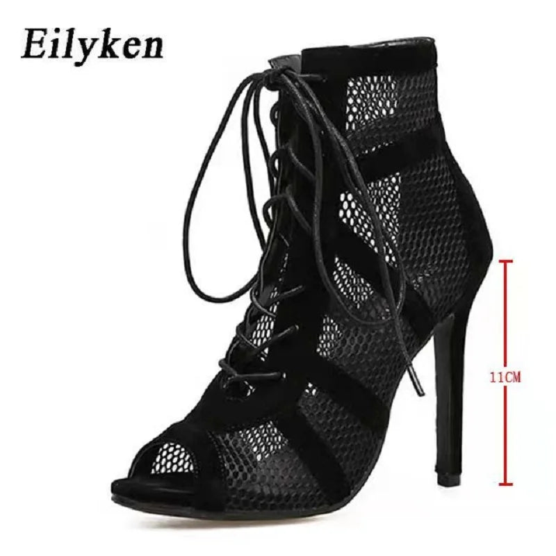 Eilyken Sexy Fashion Women Shoes Very Light Comfort High Quality Thin Heels Open Toe Dancing Woman's Sandals Size 43