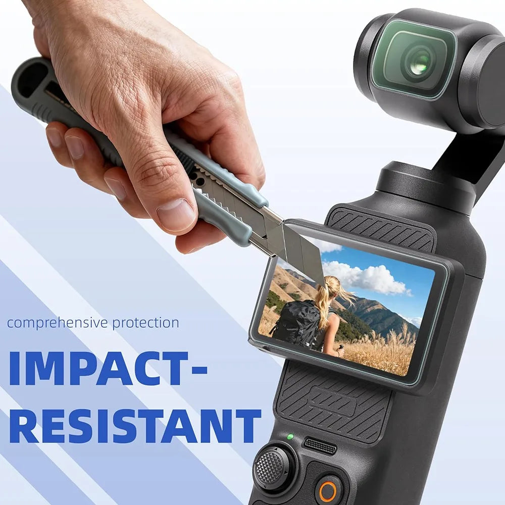 9H HD Tempered Glass for DJI OSMO Pocket 4/3 Full Screen Protector For DJI Pocket 4 Gimbal Camera Lens Protect Glass Accessories