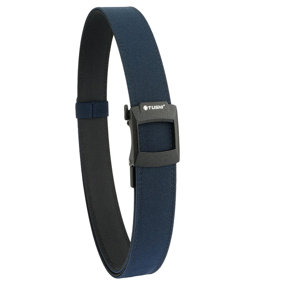 TUSHI New Hard Tactical Belt Metal Buckle Adjustable Military Belt Rigid Heavy Duty Sturdy Ratchet Nylon Belt IPSC Accessories