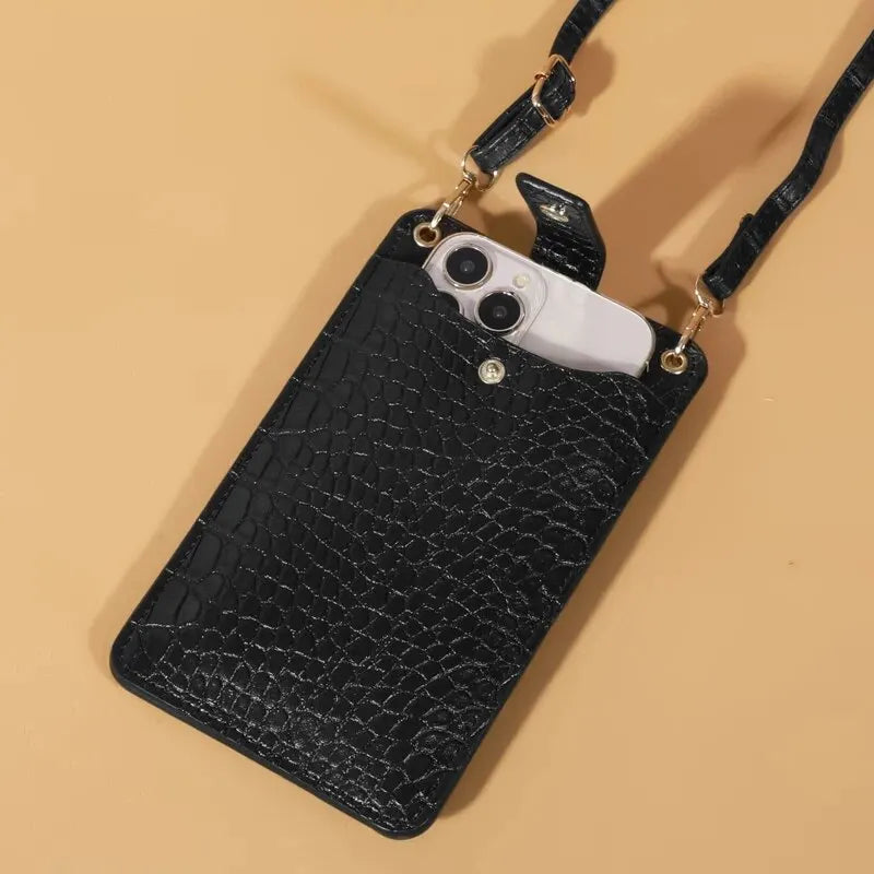 Women Mini Bag PU Leather Crossbody Purse Wallet Shoulder Pouch Mobile Phone Bag