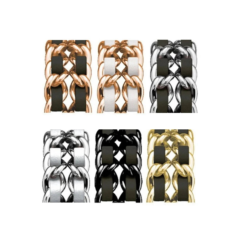 Strap Metal Chain Wristband For Garmin Forerunner 165 265 255 245 55 158 570 Vivoactive 5 6 Venu SQ 3 2