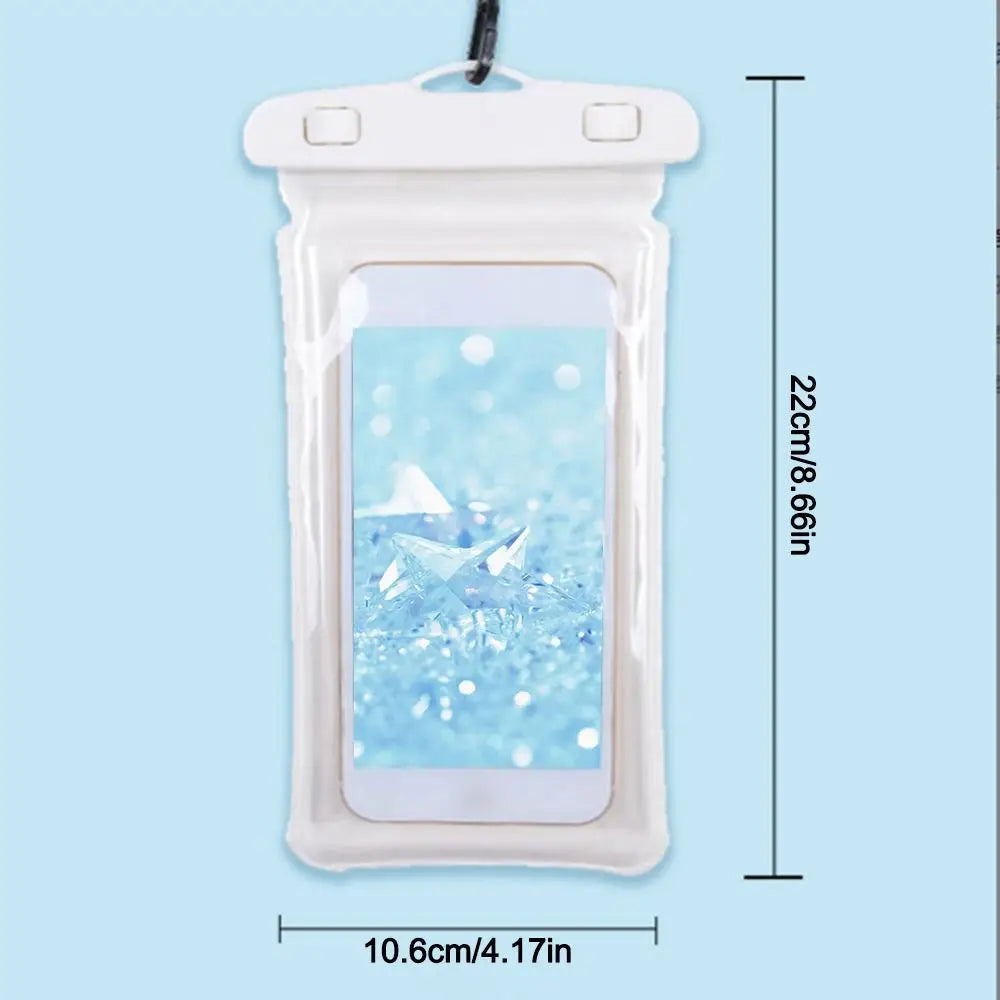 Transparent Waterproof Phone Case Touch Screen Under 7.0 Inches Mobile Phone Cover with Lanyard Phone Sealed Bag Swimming&Diving