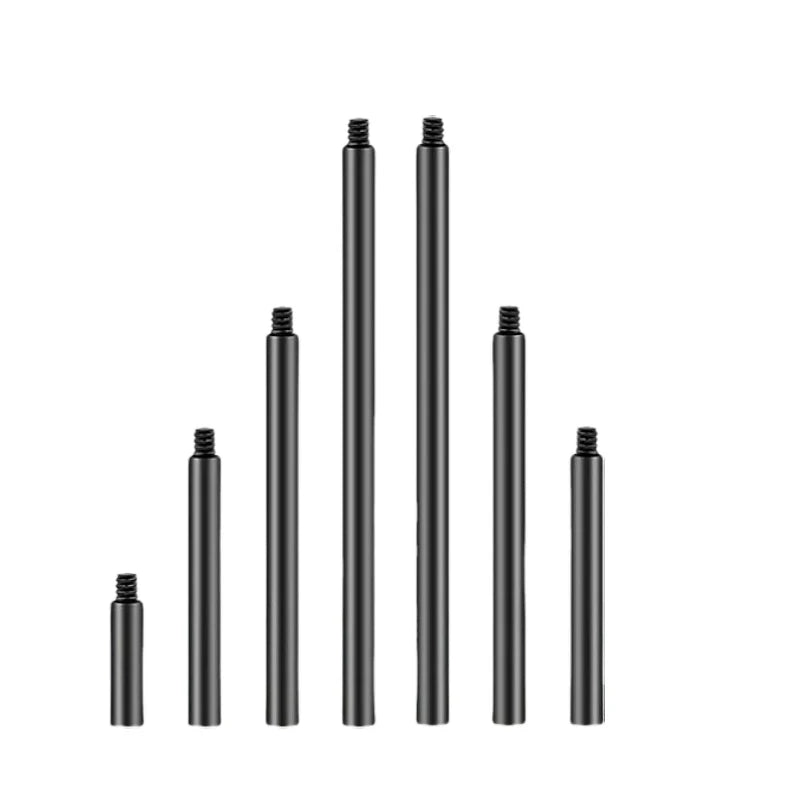 24mm/44mm/70mm/94mm Extension Rod 1/4" Female Bottom 1/4" Male Top Poles Tripods Extenders for Tripods, Motorcycle Stand