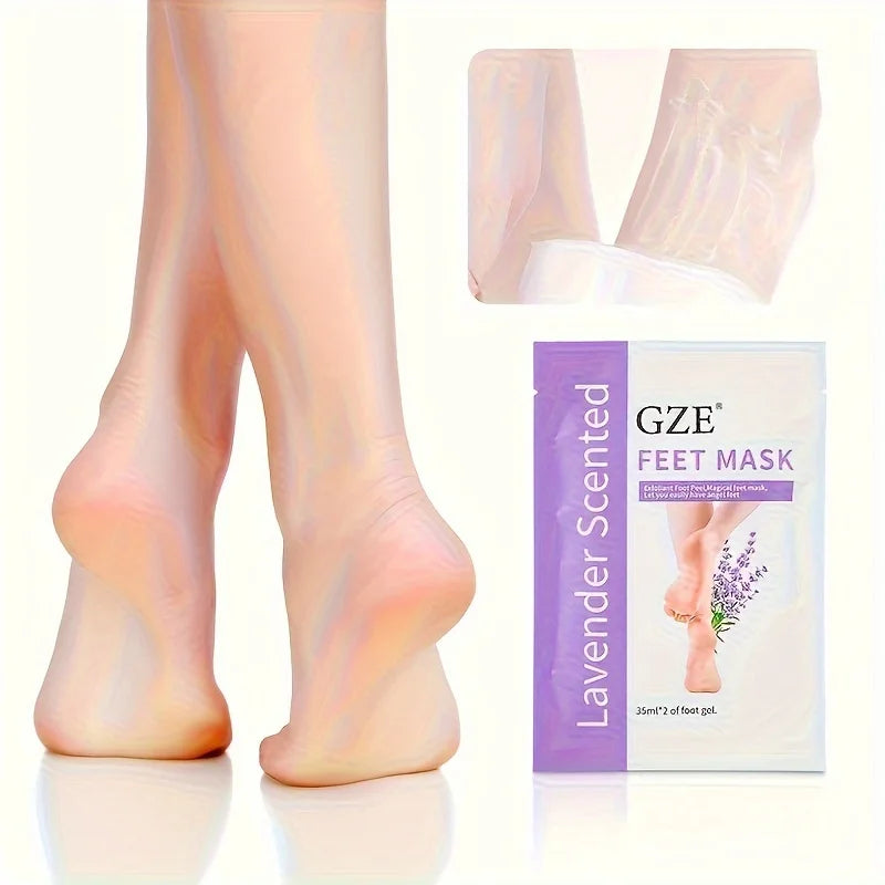 GZE Foot Peel Mask Skin Exfoliating for Dry, Rough Cracked Heels, Callus