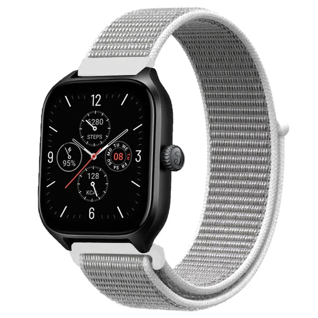 20mm 22mm Nylon Loop Strap for Amazfit GTR 47mm/GTR4 3 Pro/GTS 4 mini/3 Bracelet for Amazfit Balance 3 2/bip 5 6 Max/Stratos 2 3