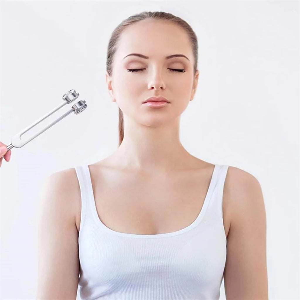 Miwayer 128Hz Tuning Fork 1/2Set -Acoustic Tuning Fork - Professional Sound Therapy Tool for Chakra Balancing & Stress Reduction