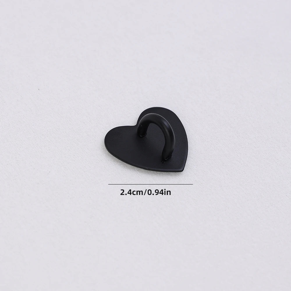 Kawaii Adhesive Metal Heart Phone HYun Holder Mobile Phone Case Finger Ring Stand Hooks Buckle Charms Clasp Accessories String