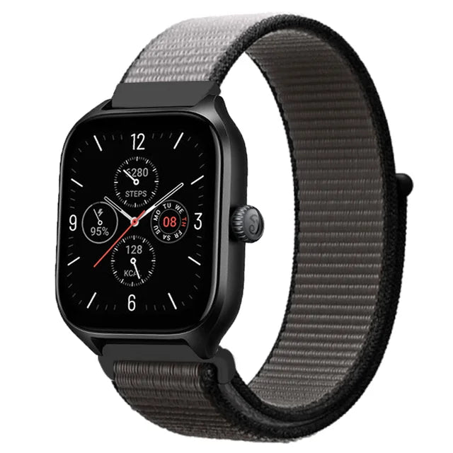 20mm 22mm Nylon Loop Strap for Amazfit GTR 47mm/GTR4 3 Pro/GTS 4 mini/3 Bracelet for Amazfit Balance 3 2/bip 5 6 Max/Stratos 2 3