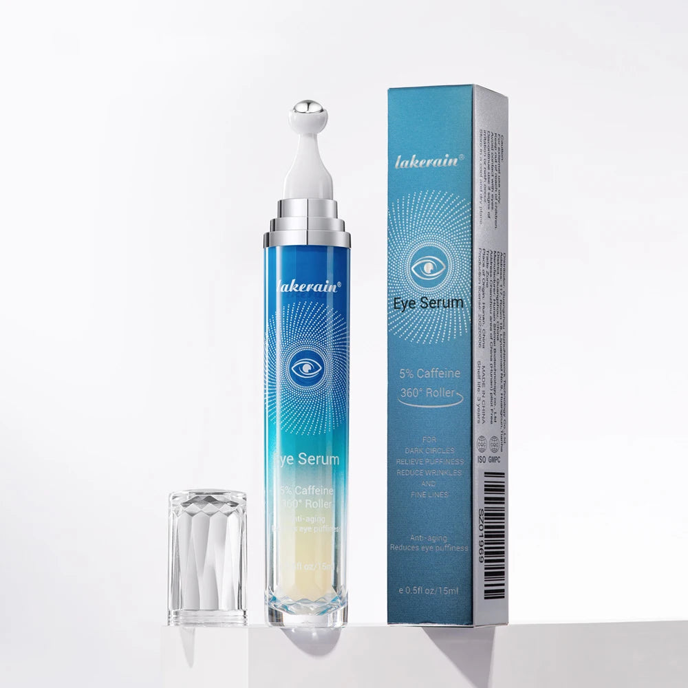 Anti-Wrinkle Eye Serum 5% Caffeine Eye Cream Eye Roller Ball Cream For Dark Circles Fades Fine Lines Remove Eye Bags 15ml