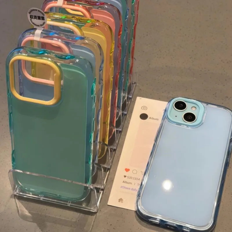 Luxury Jelly Candy Shockproof Case for iPhone 17 Air 16 15 14 Plus 13 12 11 Pro Max Soft Hit Color Bumper Armor Aesthetic Cover