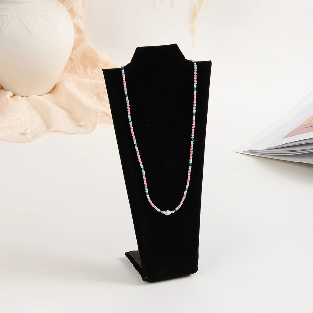 Velvet Portrait Necklace Display Pendant Organizer Jewelry Display Stand Jewelry Mannequin Bust Necklace Pendant Window Display