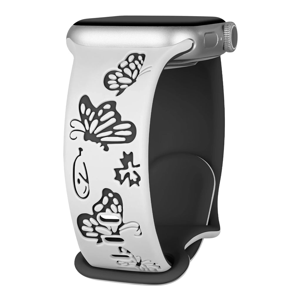 Sport Band For Apple Watch Straps 45mm 44mm 42mm 49mm 40 41mm 46mm Engraved correa bracelet iwatch Series 8 10 11 7 9 6 SE Ultra