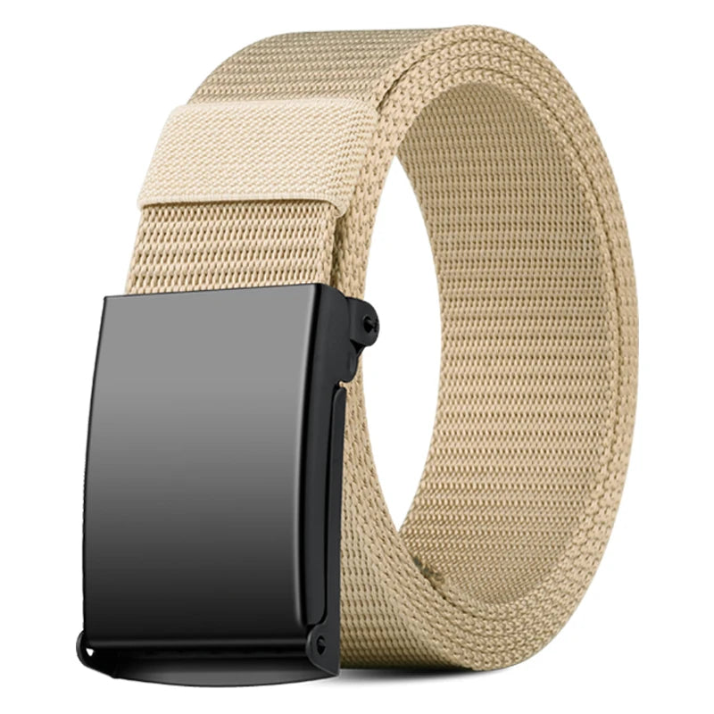 thickened smooth buckle nylon belt, hot selling foreign trade item, men's and women's universal business belt, casual pants belt