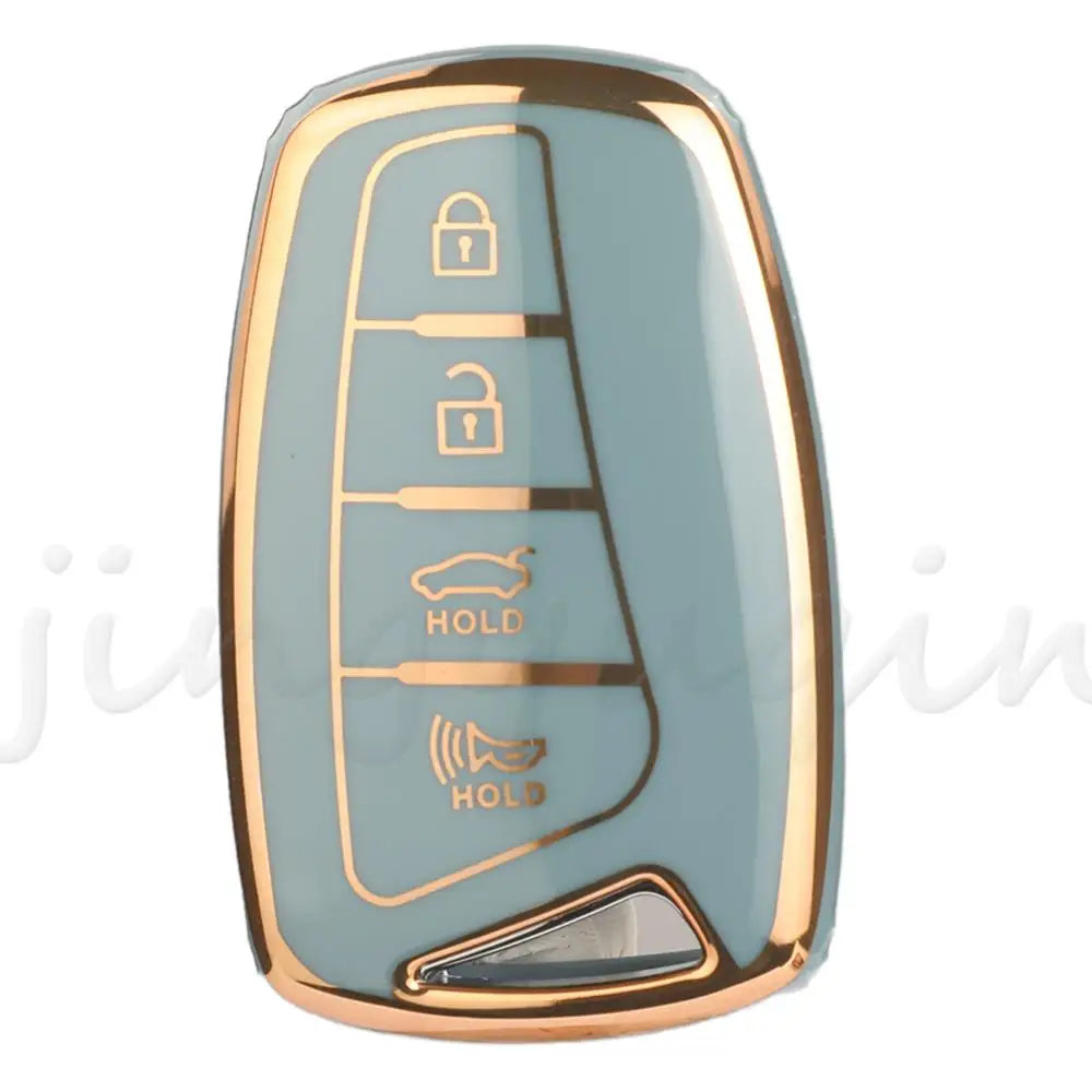 JYQ TPU Auto Key Shell Case Cover For Hyundai Grandeur HG Sedan Genesis G80 Santa Fe 3DM Grand SantaFe 2018 IX45 EQUUS Azera