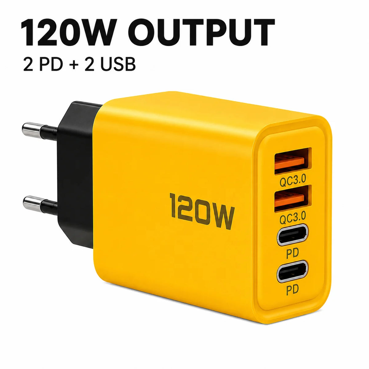 120W PD Quick Charge USB Type C Wall Charger Fast Charging Adapter for iPhone 16 15 13 Xiaomi 14 Huawei Redmi OnePlus Phone