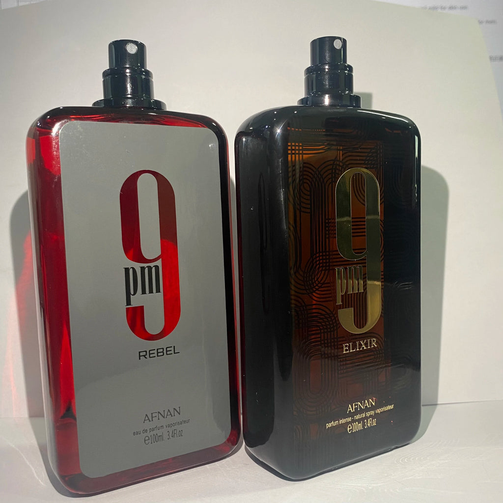 Afnan 9PM Rebel & Elixir Set 100ml Spicy Woody Men's Perfume Gift for Evening Social Occasions