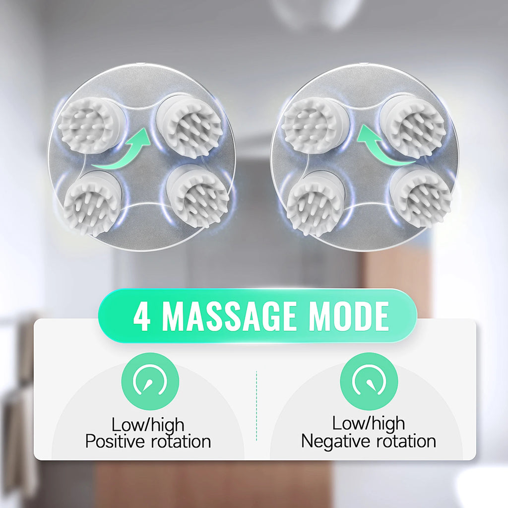 Electric Head Scalp Massager With 4 Heads Portable Handheld Massage Device For Full Body Women Men Massager Stress Relaxing