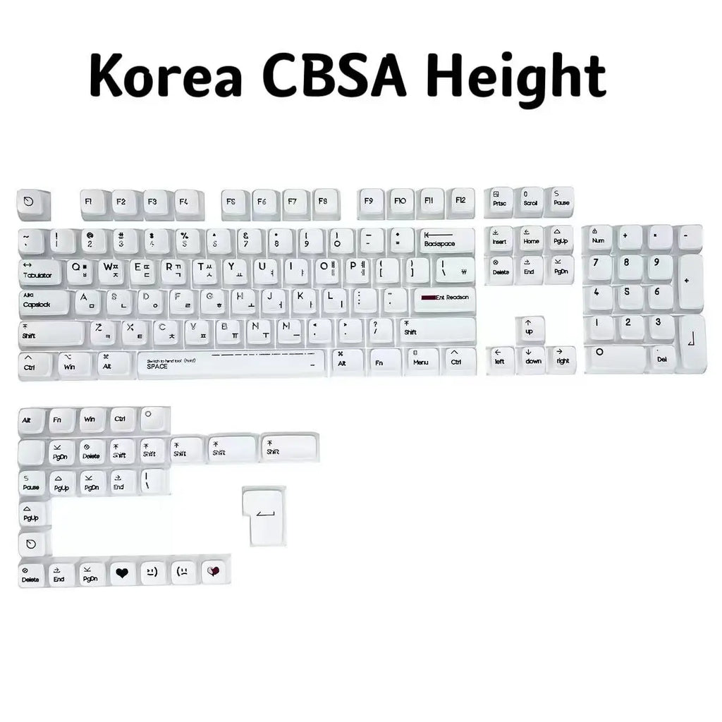132 Keys Transparent Keycaps with Multi-Language English/ Korea /Russian for Mechanical Keyboard AK820 Pro Clear/ Misty Surface