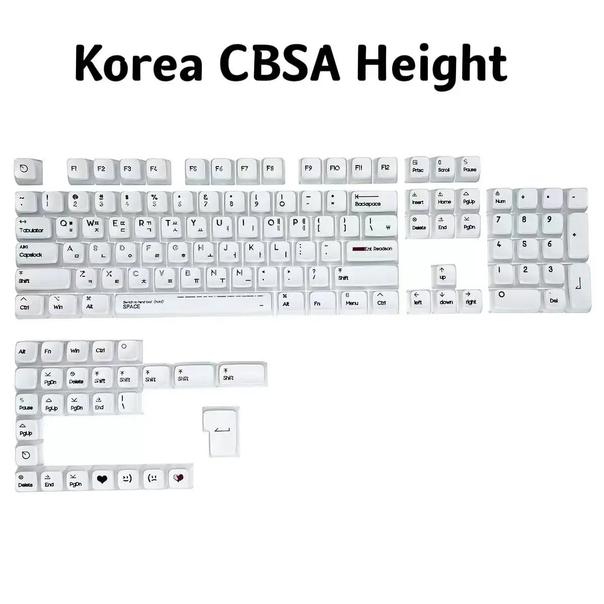 132 Keys Transparent Keycaps with Multi-Language English/ Korea /Russian for Mechanical Keyboard AK820 Pro Clear/ Misty Surface