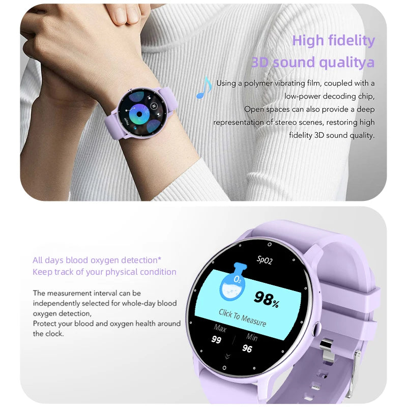 LIGE 2026 New Full Touch Screen Smart Watch IP68 Waterproof Sport Fitness Tracker Bluetooth Call Smartwatch for Men Women