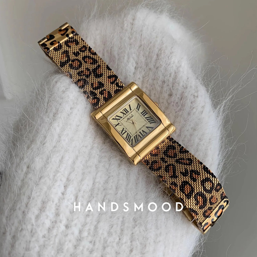 Retro High-End Luxury Gold Watch for Women: Versatile Quartz Timepiece, Vintage-Style Stainless Steel Gift for Women