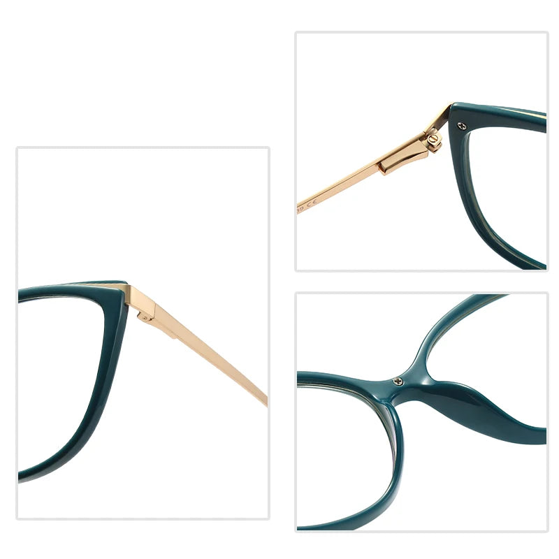 CLLOIO Vintage Cat Eye Women's Myopia Hyperopia Glasses Progressive Reading Optical Eyeglasses Prescription Customized Glasses