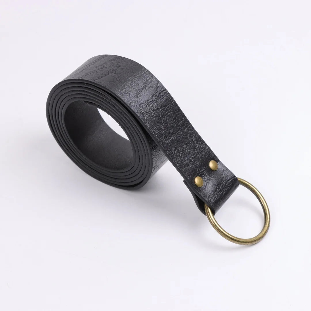 Renaissance Medieval Belt Skirt Hiking Viking Horn Design Leather Cover for Sword Frog Accessory